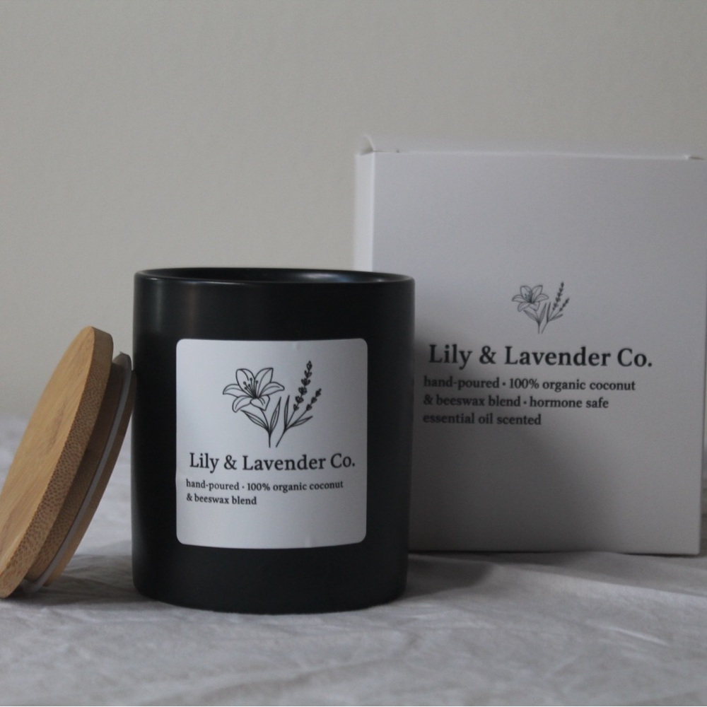Coconut Vanilla scented Candle, non toxic, organic 15oz - Picture 5 of 5